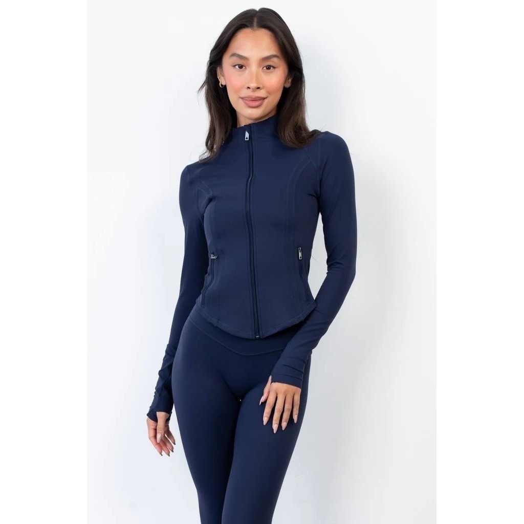 Vitality Cloud Ii Frame Jacket Navy Blue Full Zip Womens Size M